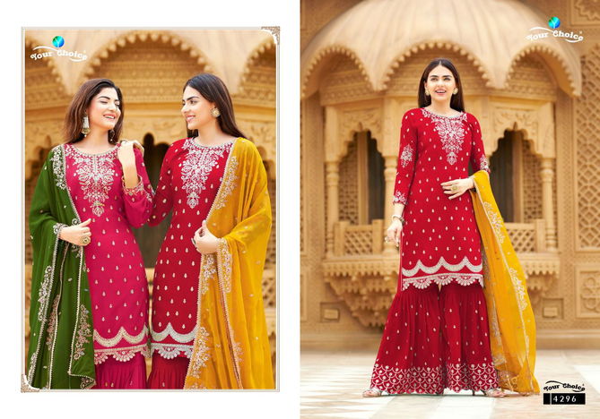 Your Choice Coral Heavy Wedding Wear Designer Salwar Suits Collection